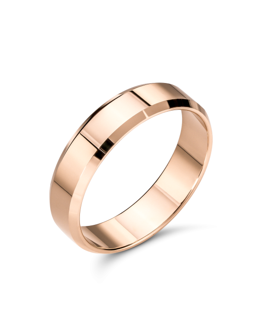 Gold wedding ring 4.5mm with comfort