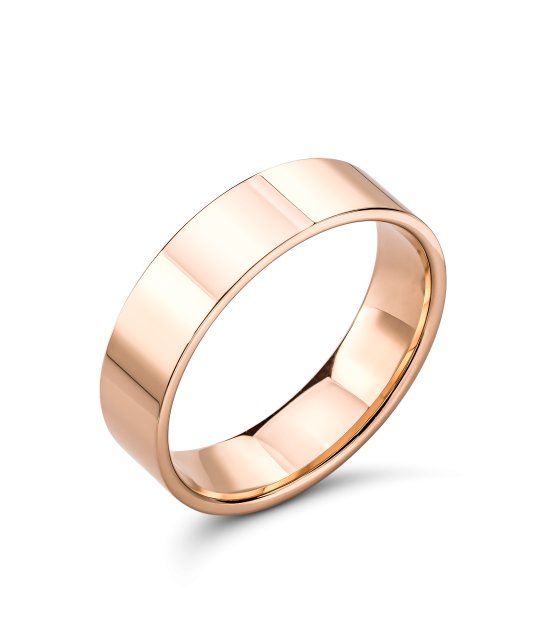 Gold wedding ring 5mm with comfort
