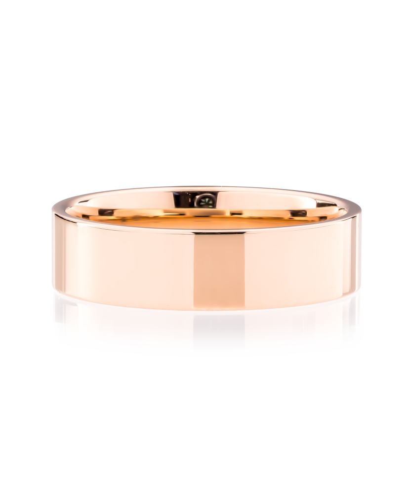 Gold wedding ring 5mm with comfort