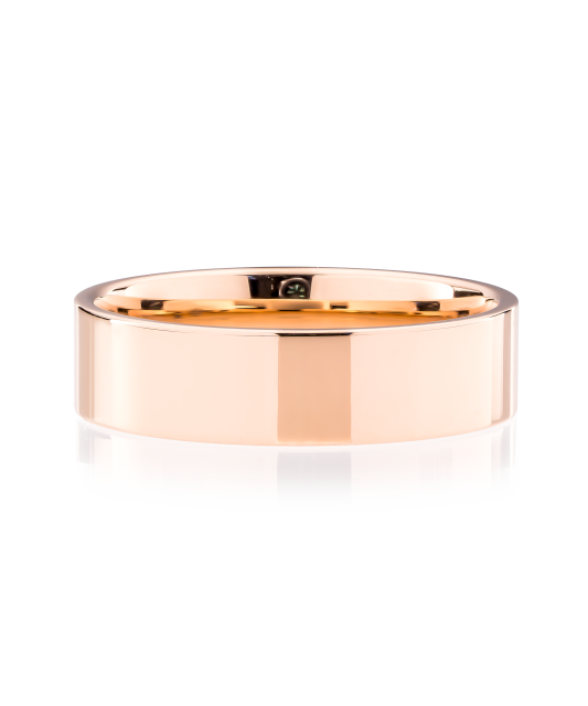 Gold wedding ring 5mm with comfort