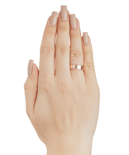 Gold wedding ring 5mm with comfort