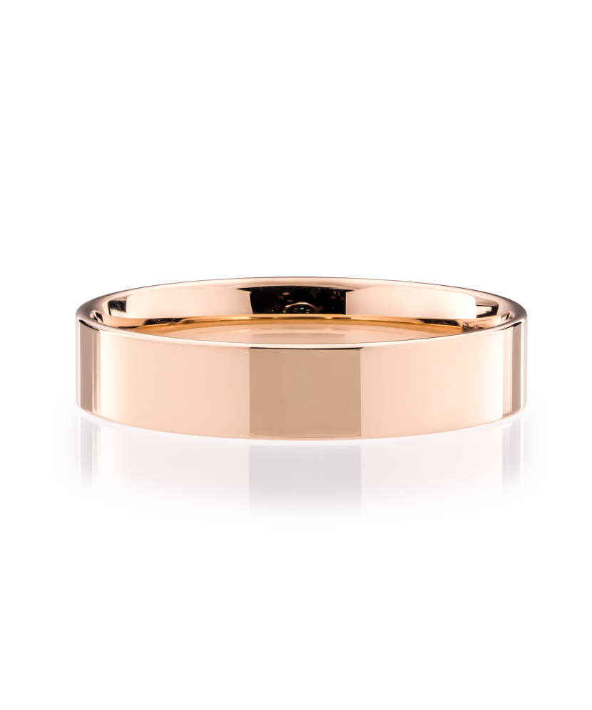 Kultainen vihkisormus 4mm mukavuudella