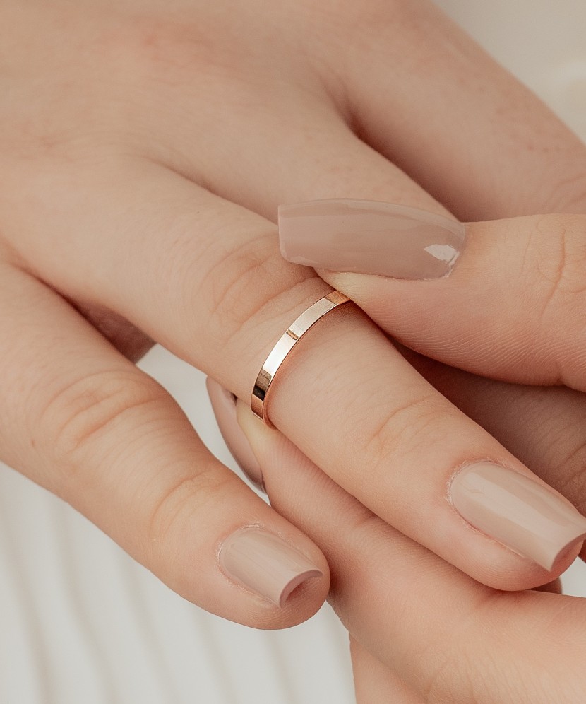 Gold wedding ring 2mm