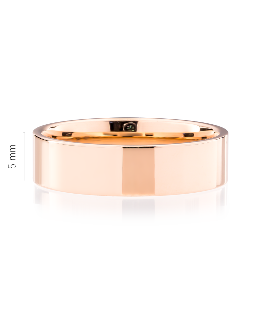 Gold wedding ring 5mm with comfort