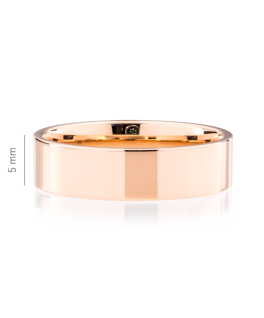 Gold wedding ring 5mm with comfort