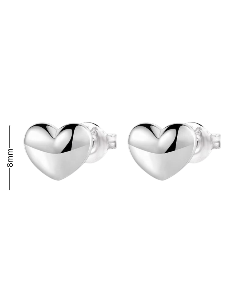 Sterling silver earrings "heart"