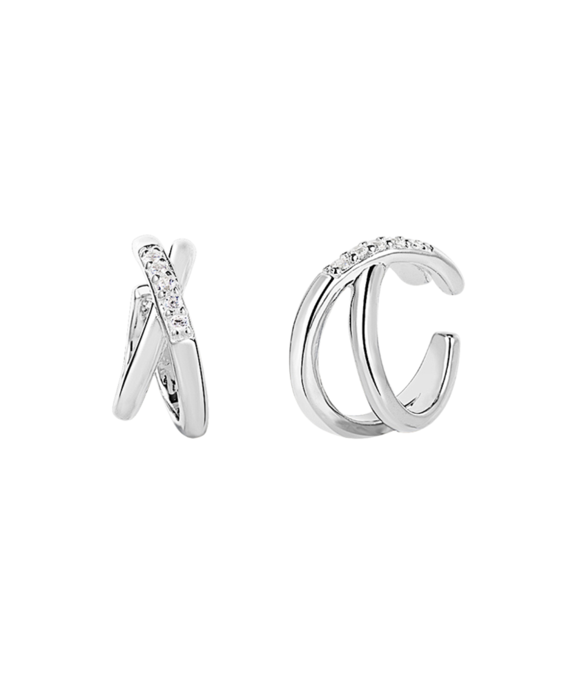 Sterling silver earrings with zircons