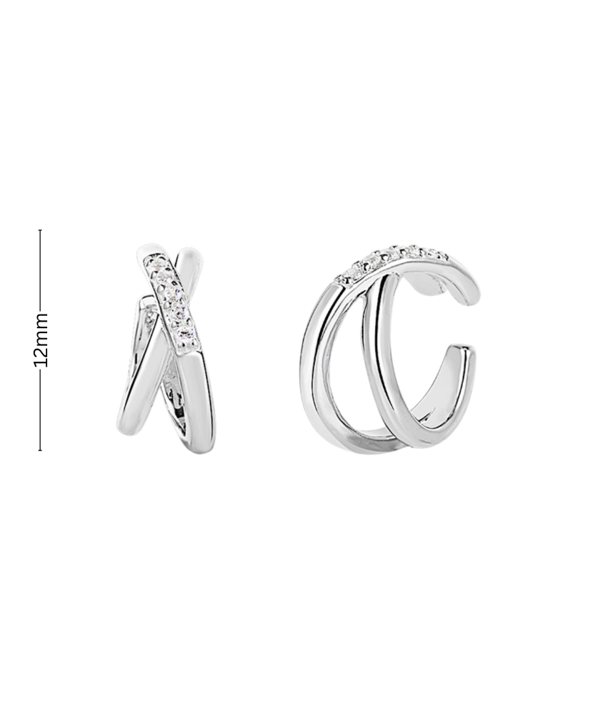 Sterling silver earrings with zircons