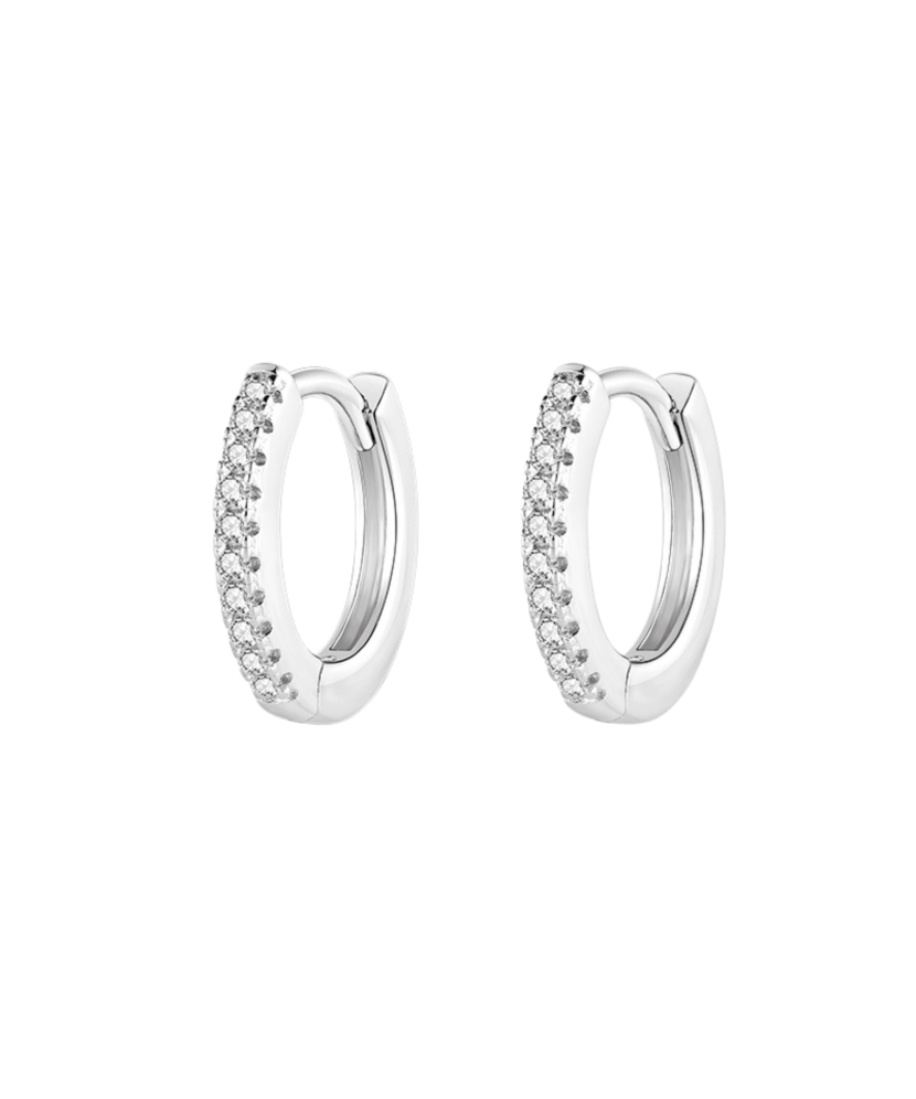 Hopeiset korvakorut zirkoneilla