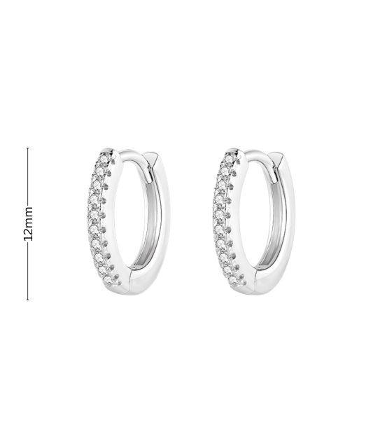 Sterling silver earrings with zircons