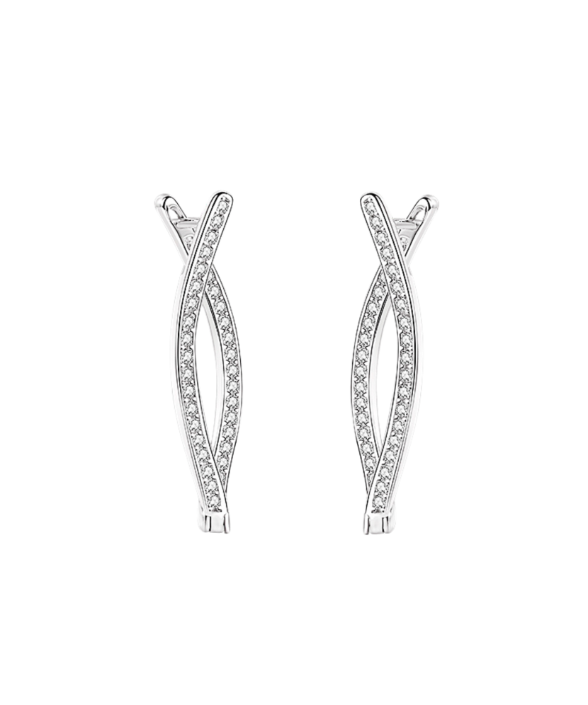 Sterling silver earrings with zircons