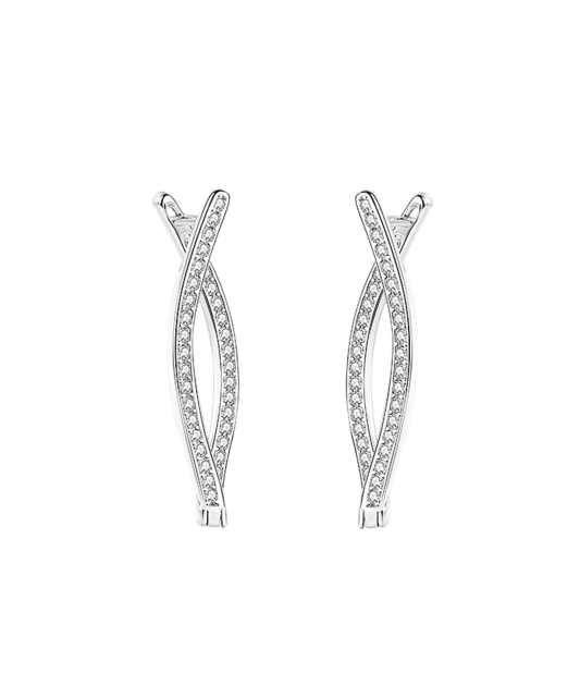 Sterling silver earrings with zircons