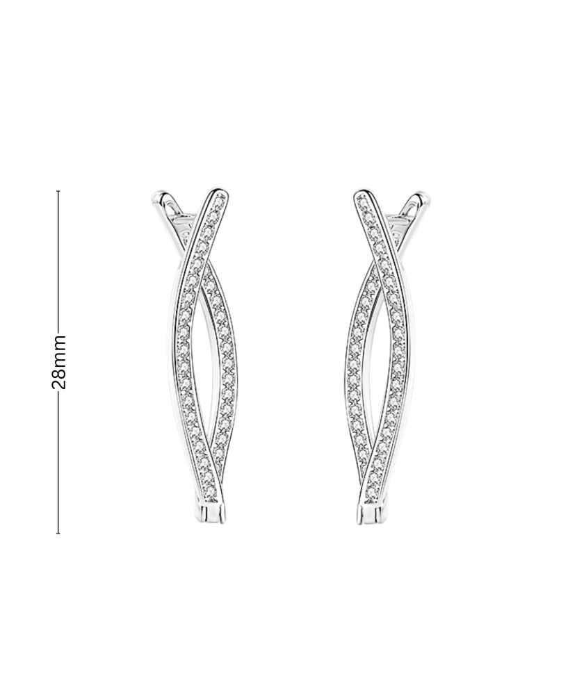 Sterling silver earrings with zircons