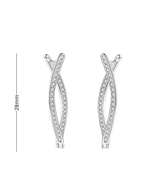 Hopeiset korvakorut zirkoneilla