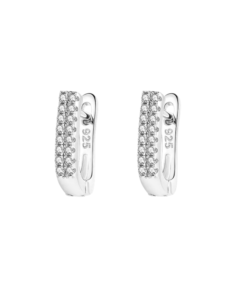 Sterling silver earrings with zircons