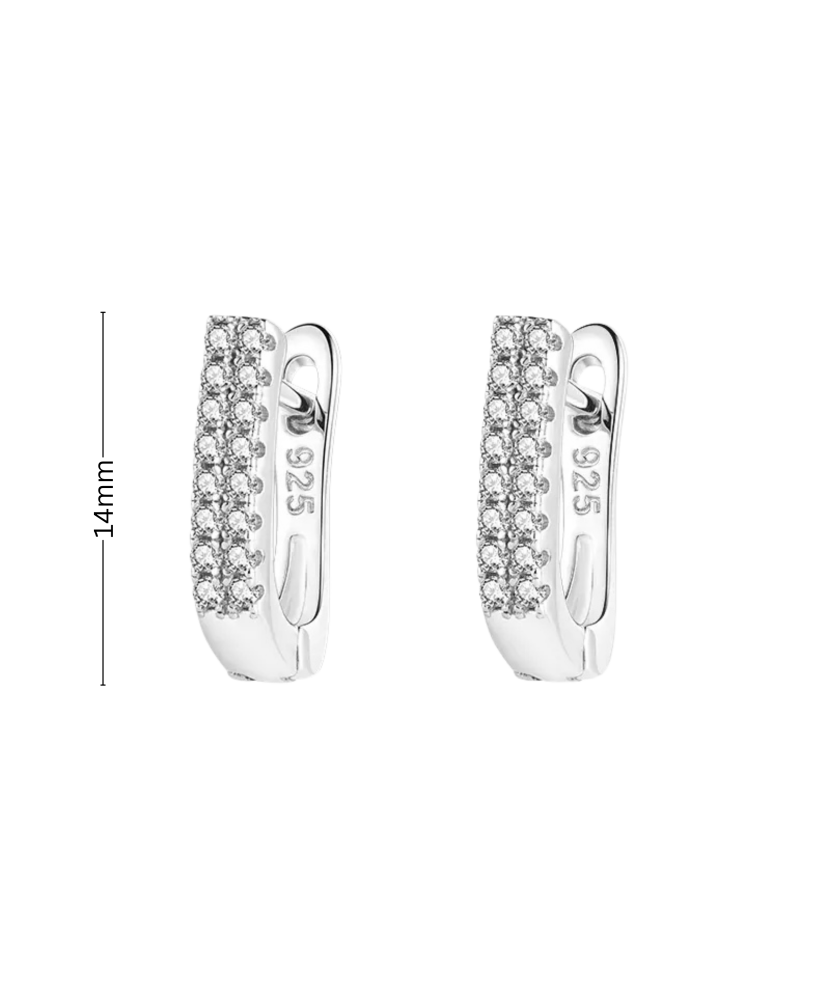 Sterling silver earrings with zircons