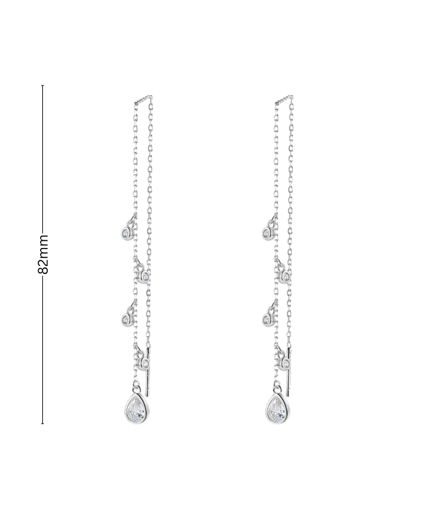 Sterling silver earrings with zircons