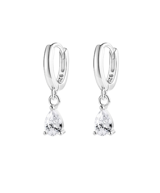 Sterling silver earrings with zircons