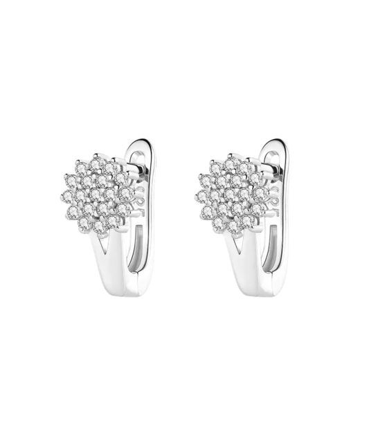 Sterling silver earrings with zircons
