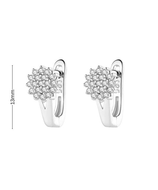 Sterling silver earrings with zircons