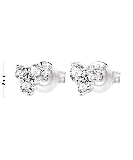 Sterling silver earrings with zircons