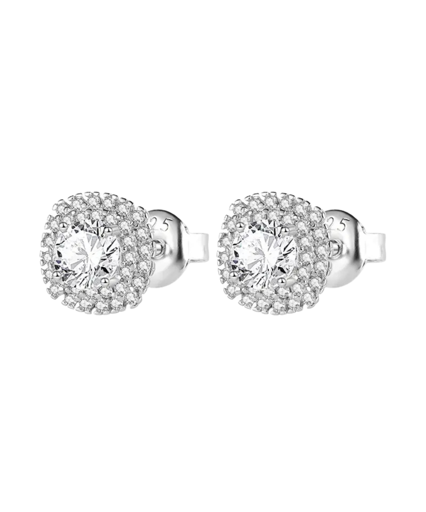 Sterling silver earrings with zircons
