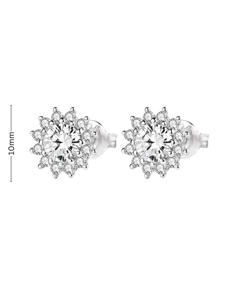 Sterling silver earrings with zircons