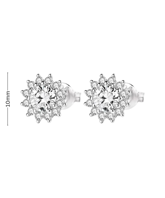 Sterling silver earrings with zircons