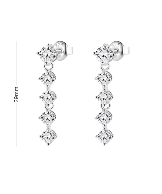 Sterling silver earrings with zircons