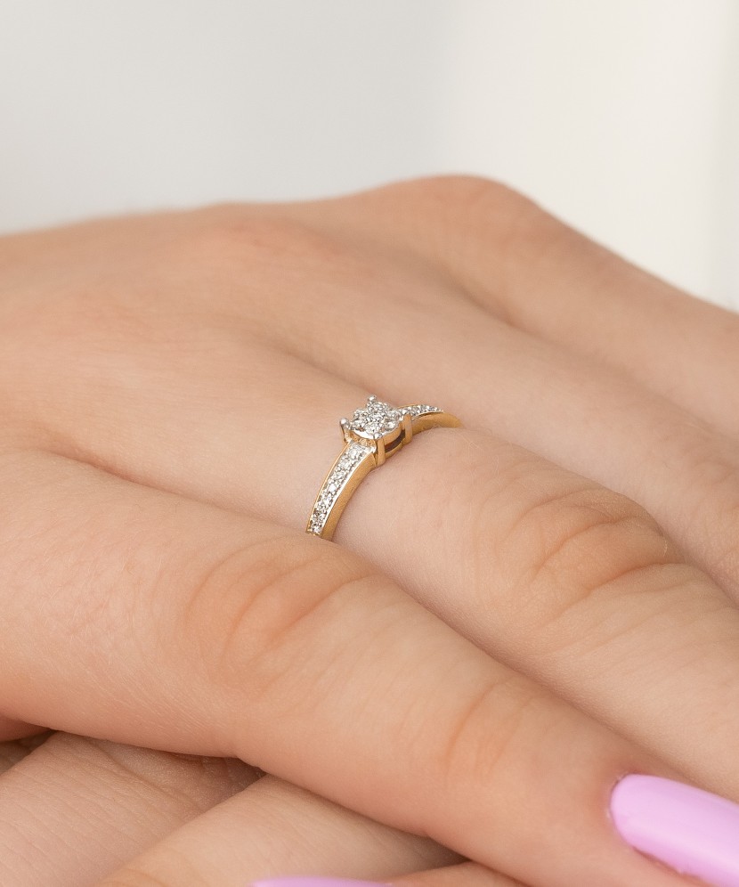 copy of White gold ring with diamonds