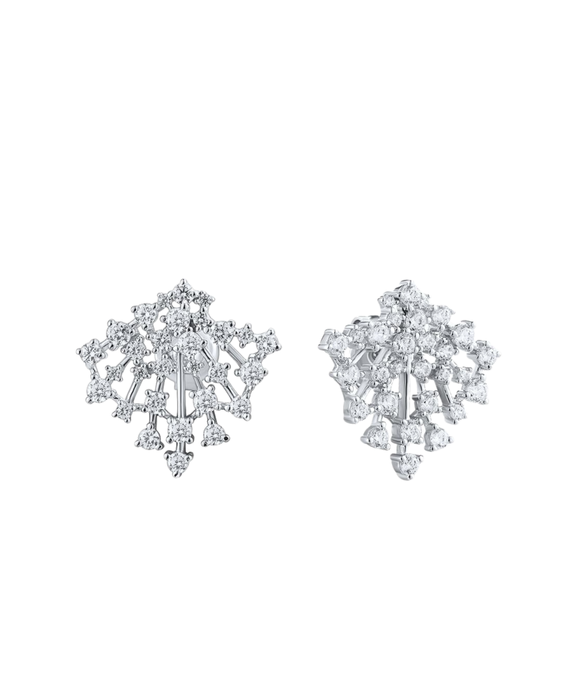 Sterling silver earrings with zircons