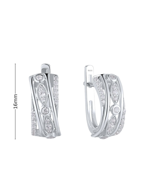 Sterling silver earrings with zircons