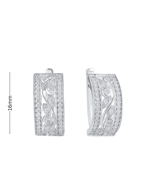 Sterling silver earrings with zircons