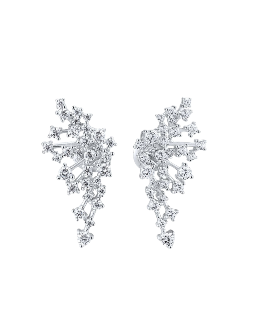 Sterling silver earrings with zircons