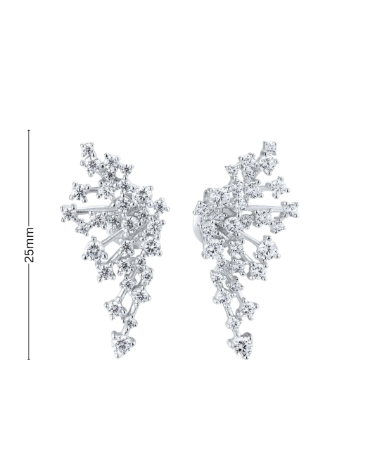Sterling silver earrings with zircons