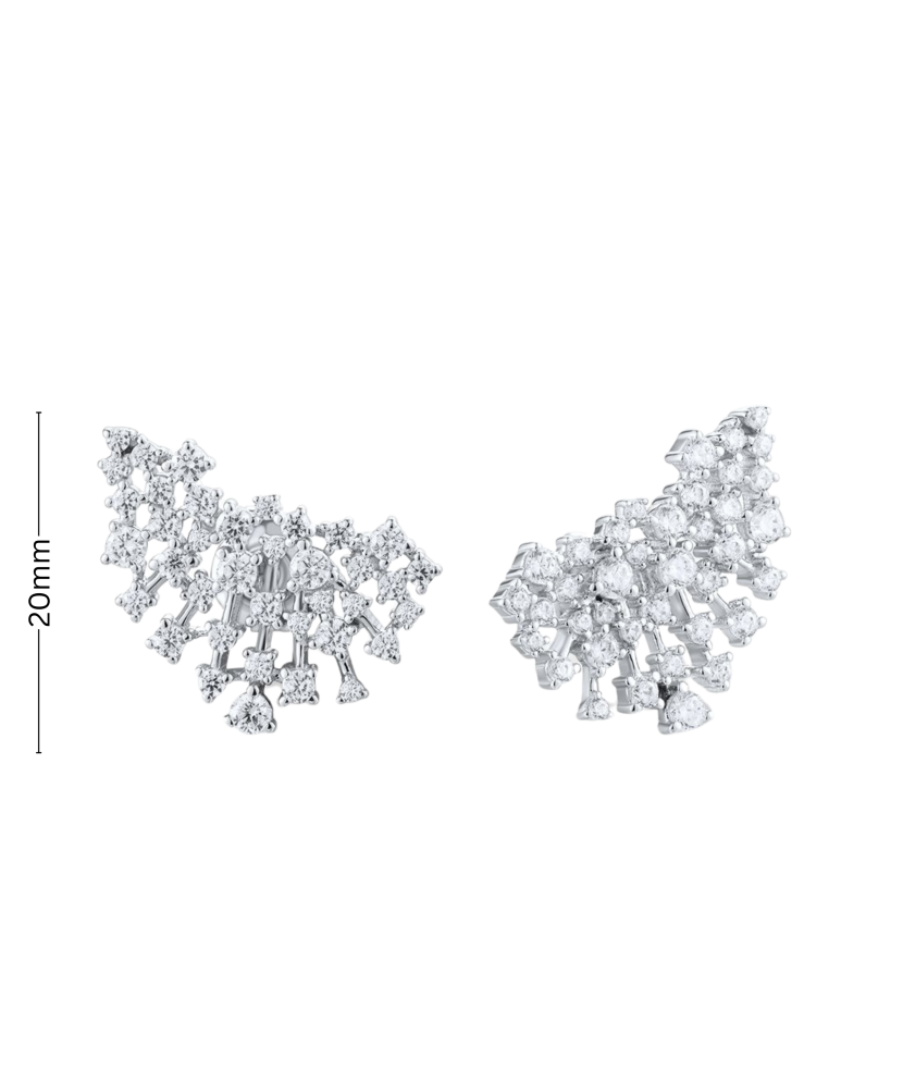 Sterling silver earrings with zircons