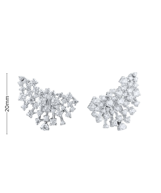 Hopeiset korvakorut zirkoneilla