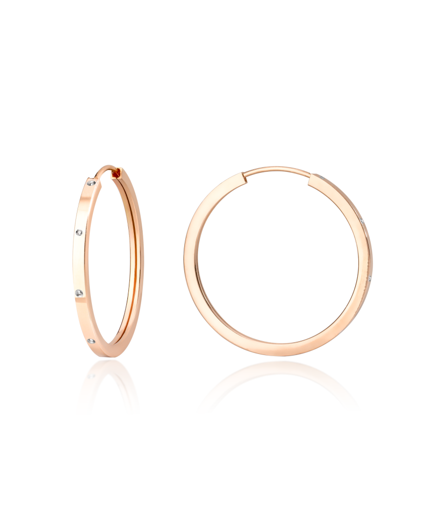 Gold hoop earrings 30mm