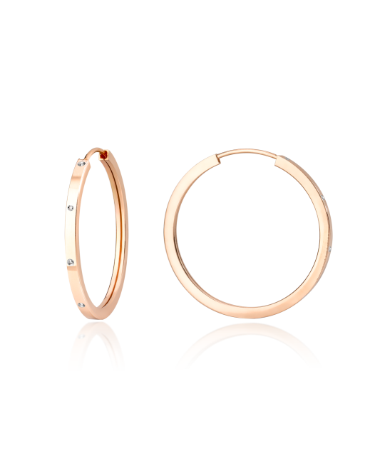 Gold hoop earrings 30mm