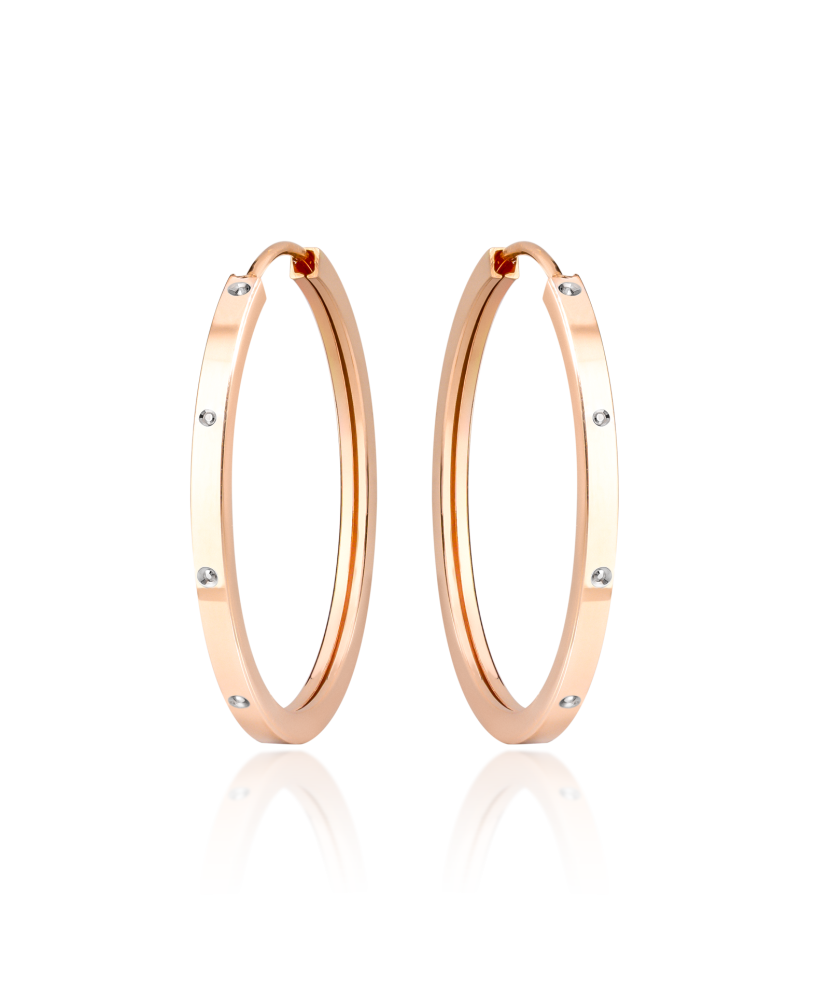 Gold hoop earrings 30mm
