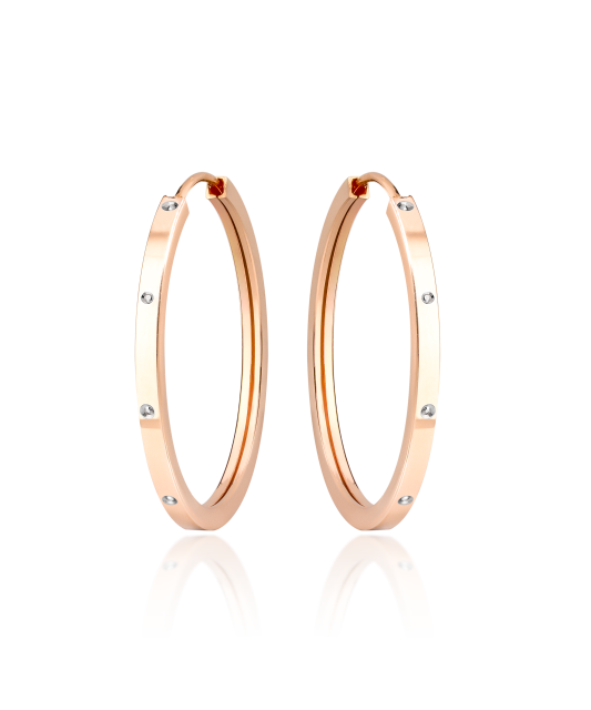 Gold hoop earrings 30mm