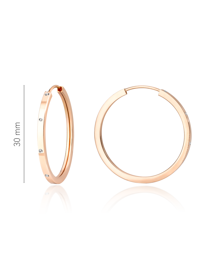 Gold hoop earrings 30mm