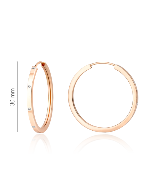 Gold hoop earrings 30mm