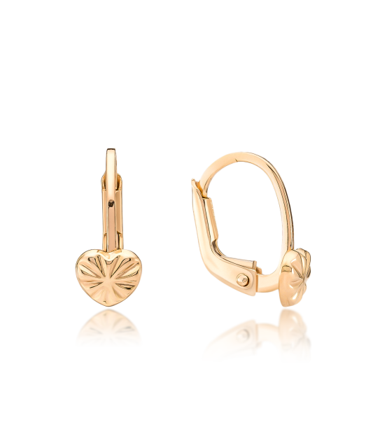 Gold earrings "heart"