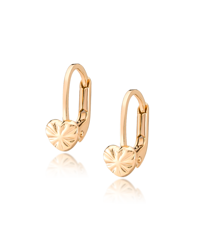 Gold earrings "heart"