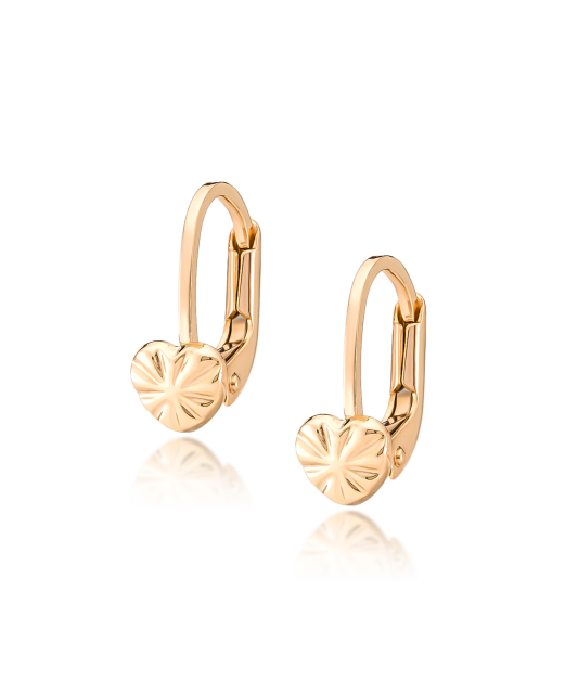 Gold earrings "heart"