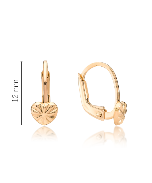 Gold earrings "heart"