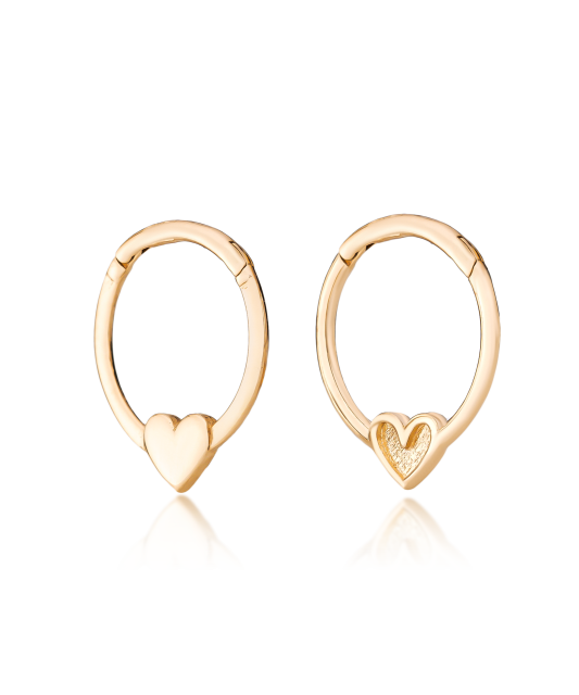 Gold hoop earrings 13mm