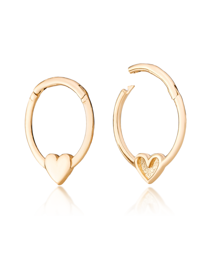 Gold hoop earrings 13mm