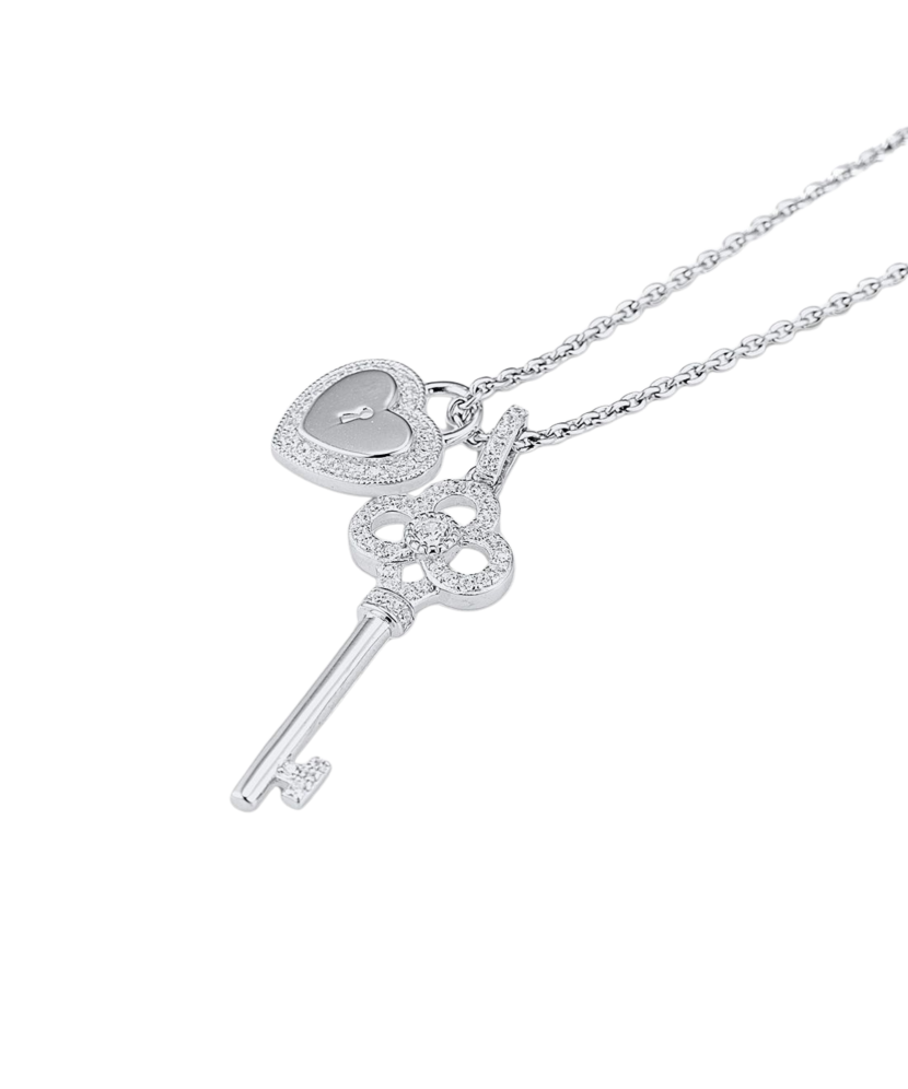 Sterling silver pendant with zircons